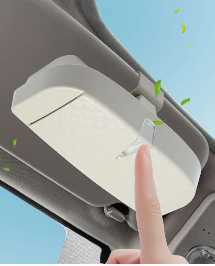 Support De Lunettes De Soleil Pour Pare-soleil De Voiture - Étui Porte-lunettes Magnétique, Universel, Noir - Range Tes Lunettes En Sécurité