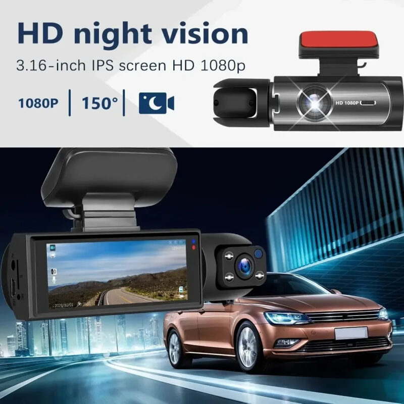 Dash Cam Voiture 1080P Double Caméra avec Vision Nocturne – Image 7