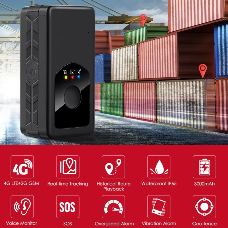 Traceur GPS 4G Micodus MP90G – Batterie Longue Durée 3000mAh & Étanchéité IP65