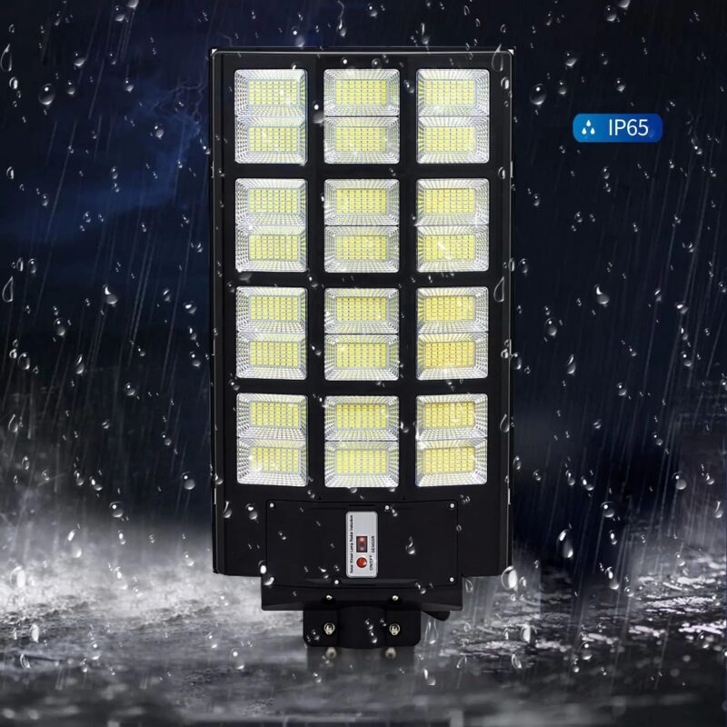 عمود إنارة شمسي 600 واط مع مستشعر حركة مقاومة للماء IP65 LED – Image 3