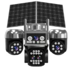 Caméra de Surveillance Solaire 20MP 5 Lentilles Zoom Optique ×18 & 3 Panneaux